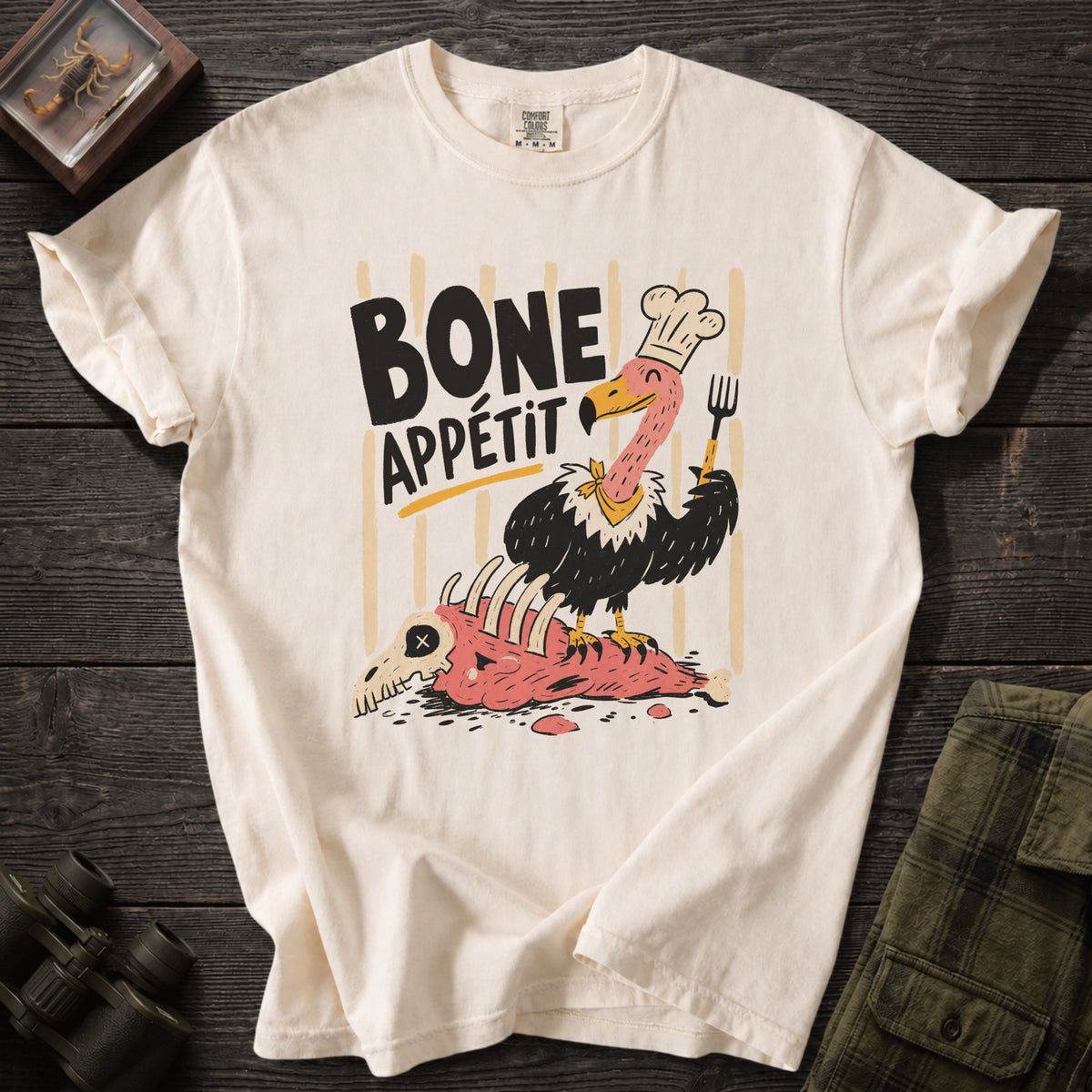 Bone Appetit - Funny Turkey Vulture Graphic Tee - Unsung Wild