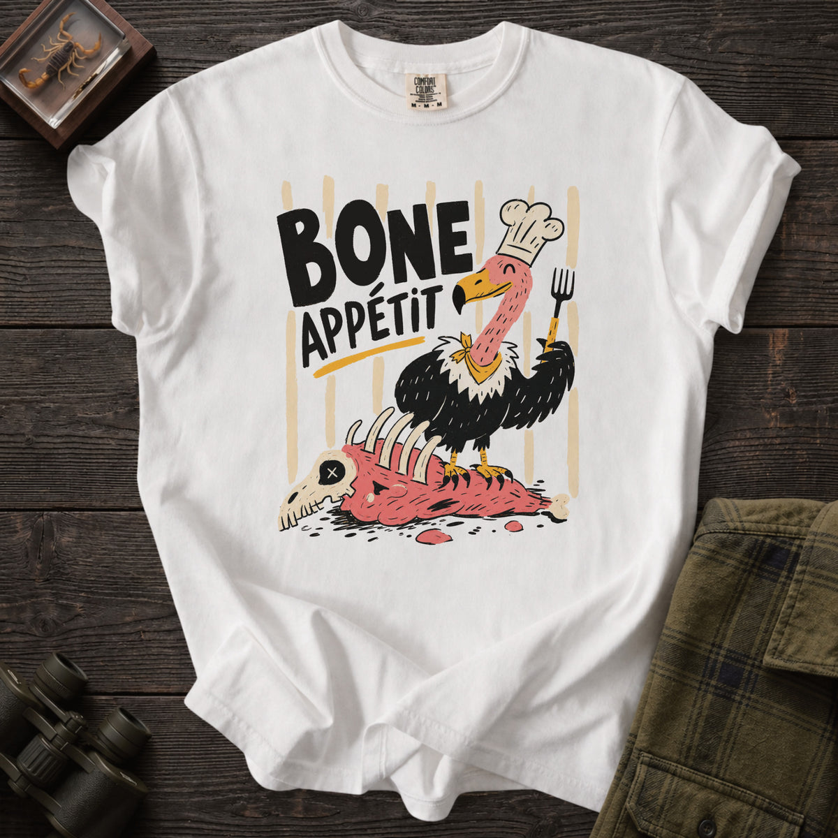 Bone Appetit - Funny Turkey Vulture Graphic Tee - Unsung Wild