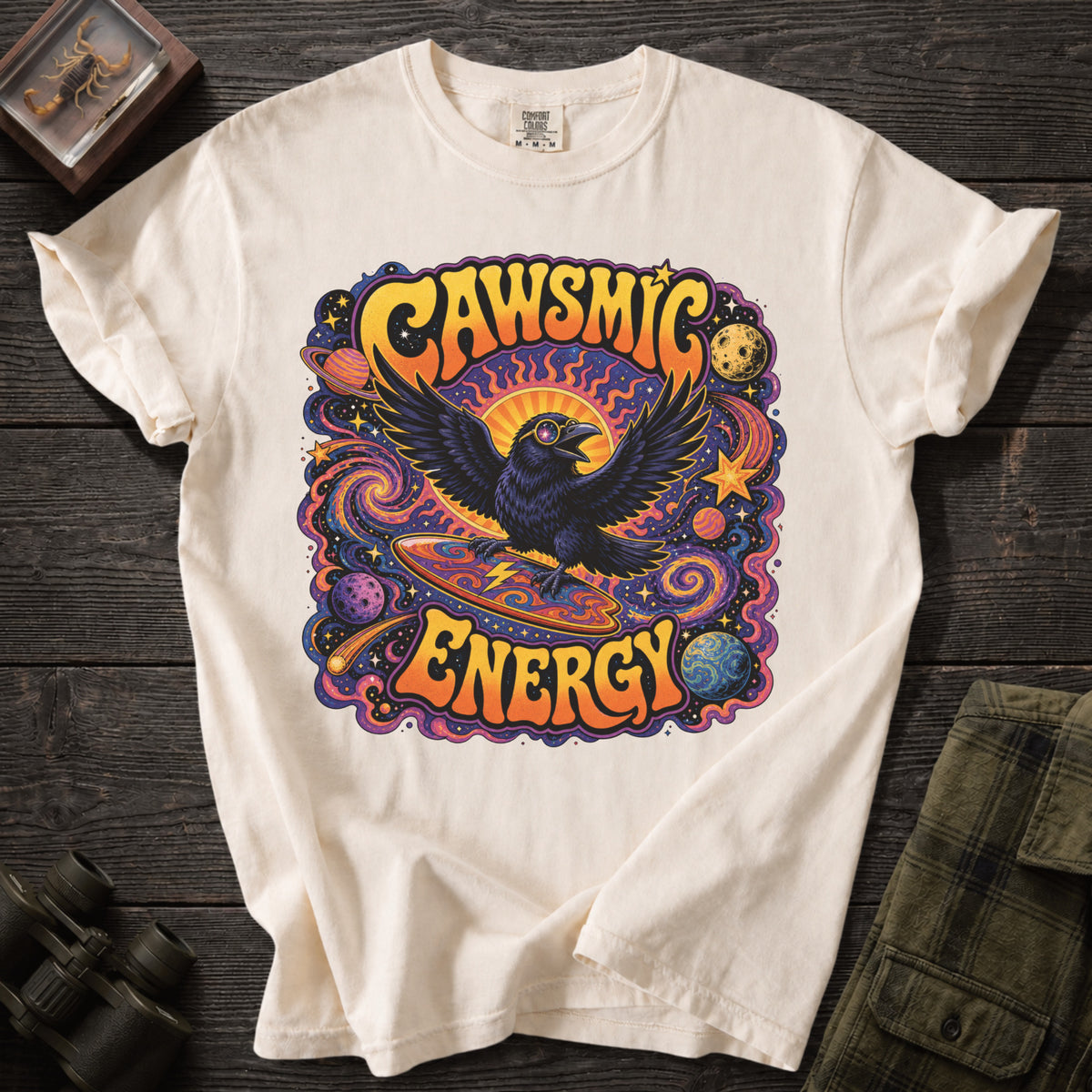 Cawsmic Energy - Crow Graphic Tee - Unsung Wild