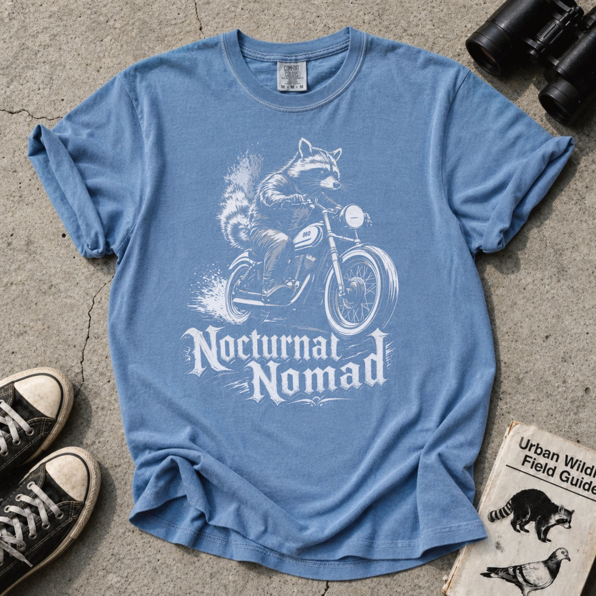 Nocturnal Nomad Raccoon T-Shirt
