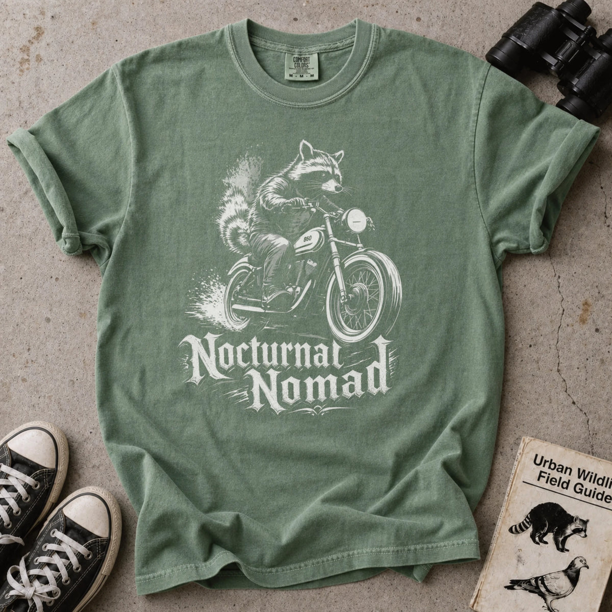 Nocturnal Nomad Raccoon T-Shirt