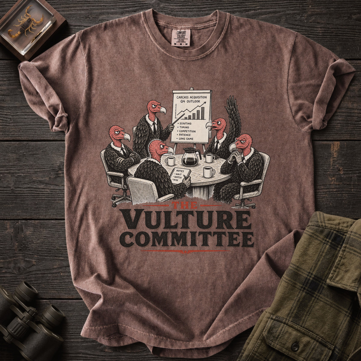 The Vulture Committee - Funny Vulture Graphic Tee - Unsung Wild
