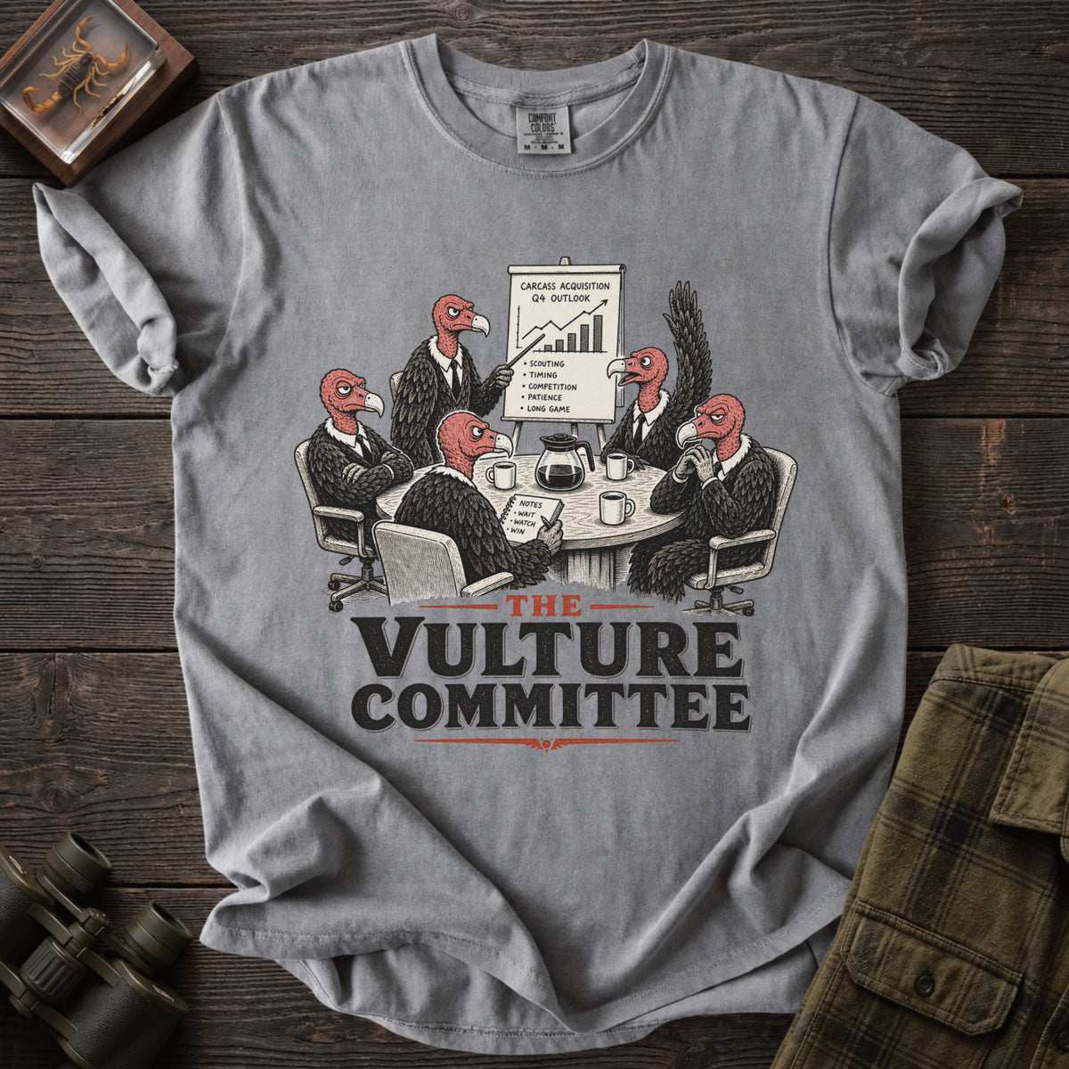 The Vulture Committee - Funny Vulture Graphic Tee - Unsung Wild
