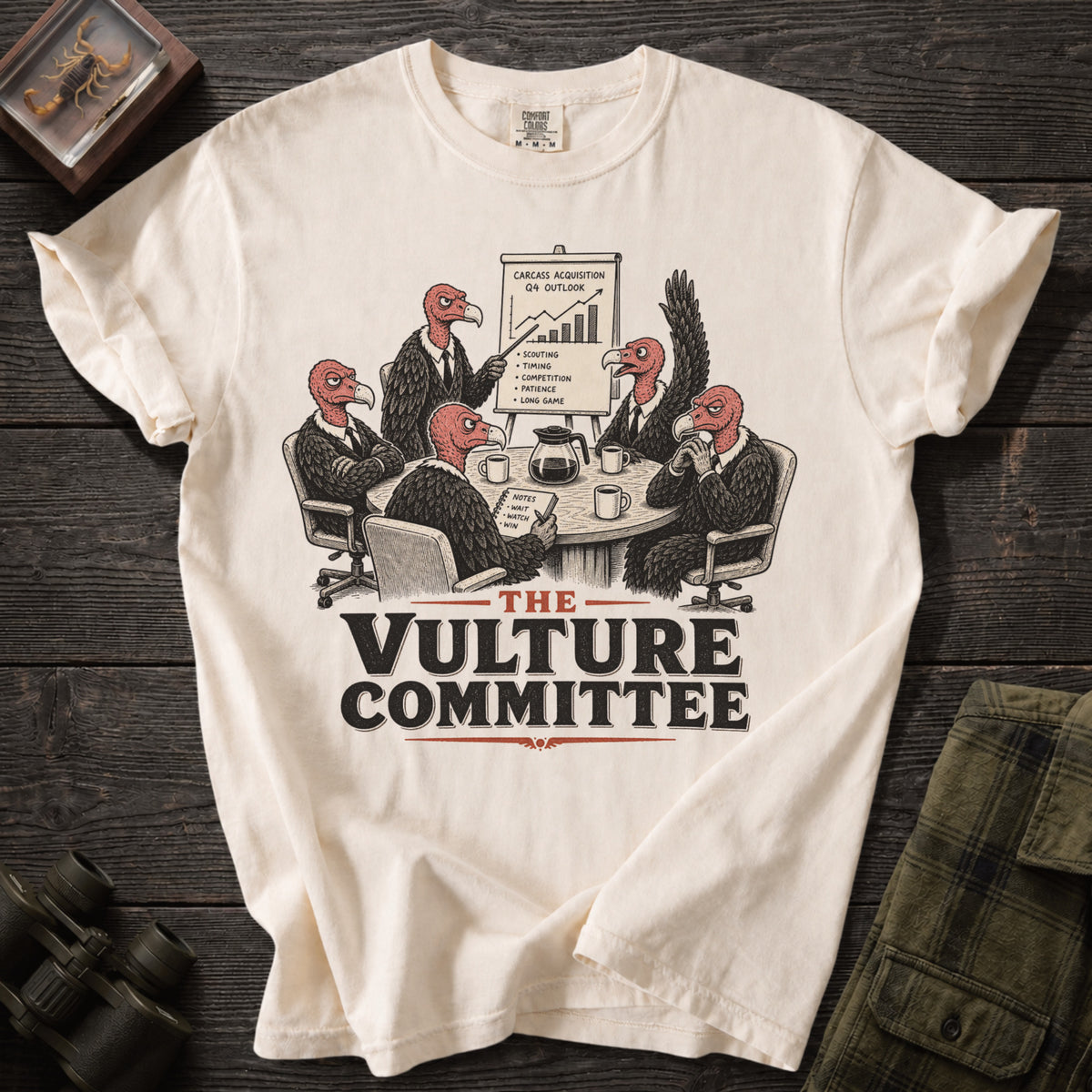 The Vulture Committee - Funny Vulture Graphic Tee - Unsung Wild