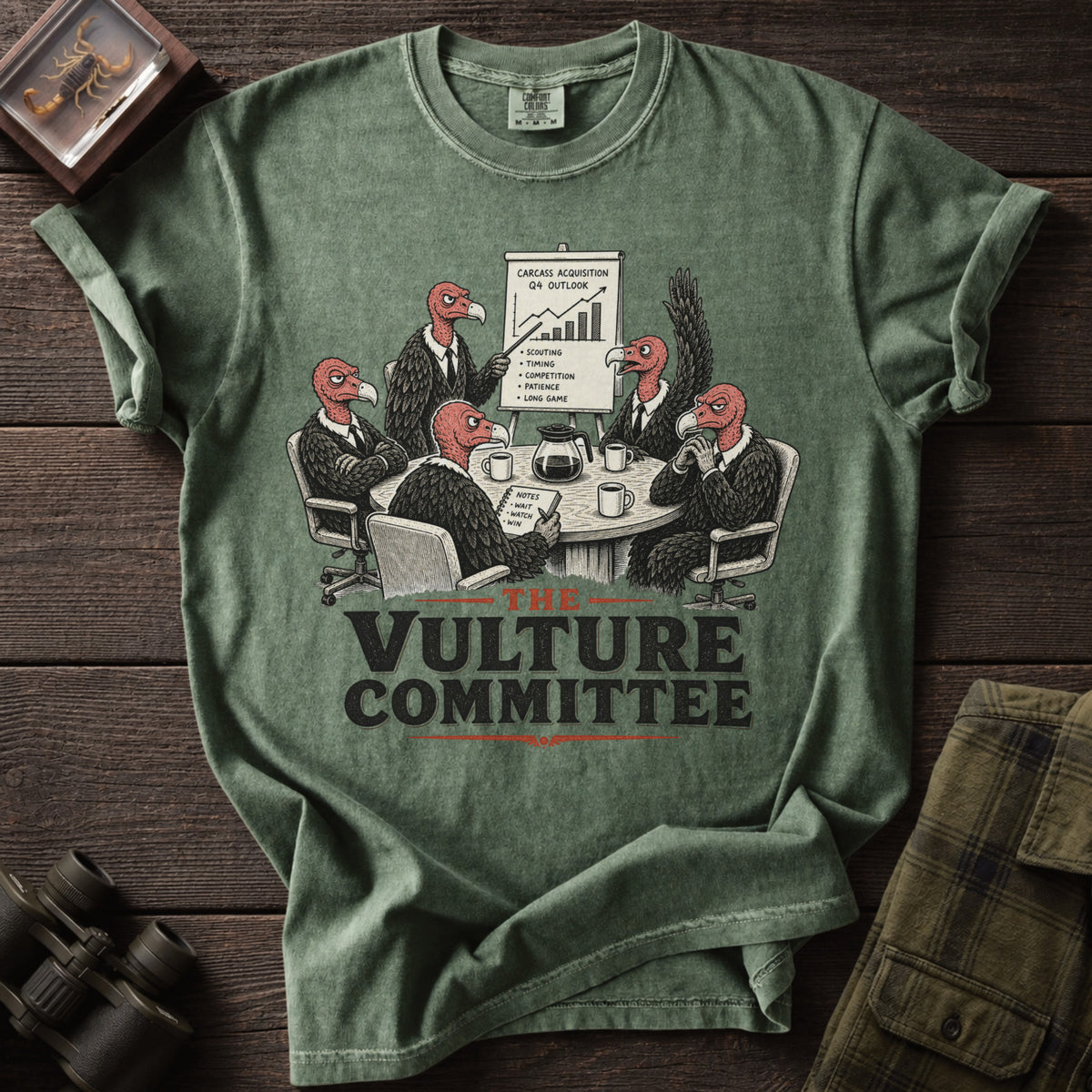 The Vulture Committee - Funny Vulture Graphic Tee - Unsung Wild