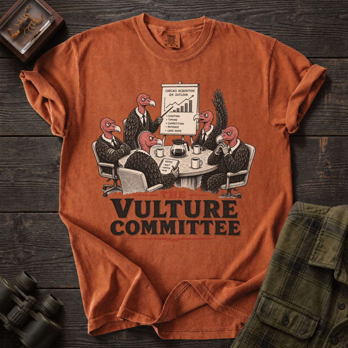 The Vulture Committee - Funny Vulture Graphic Tee - Unsung Wild