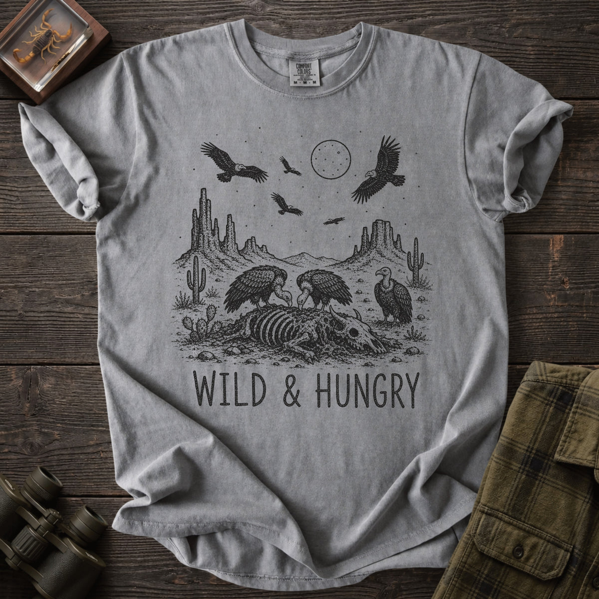 Wild & Hungry Vulture T-Shirt - Unsung Wild